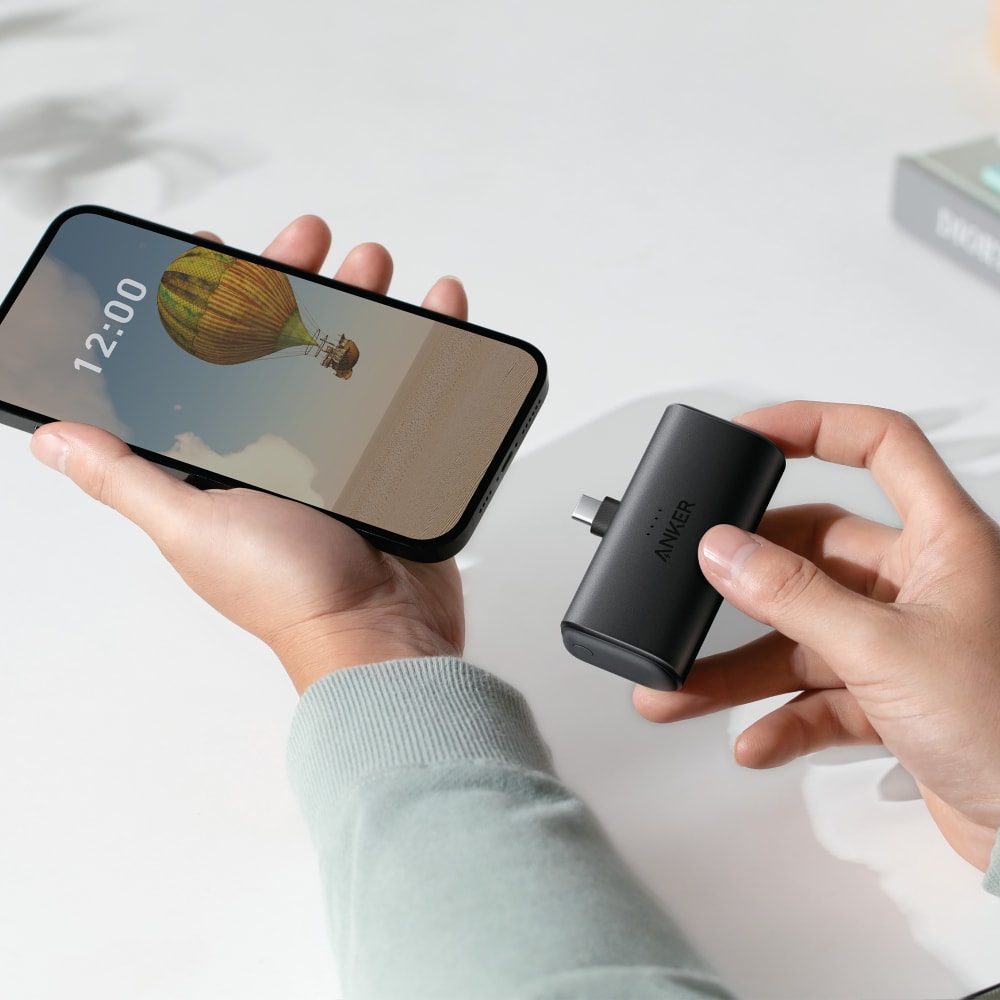 Anker Nano Power Bank with Built-in Foldable USB-C Connector Black by Anker