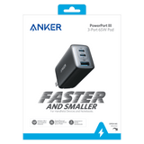 Anker PowerPort 3 3 Port Wall Charger 65W by Anker