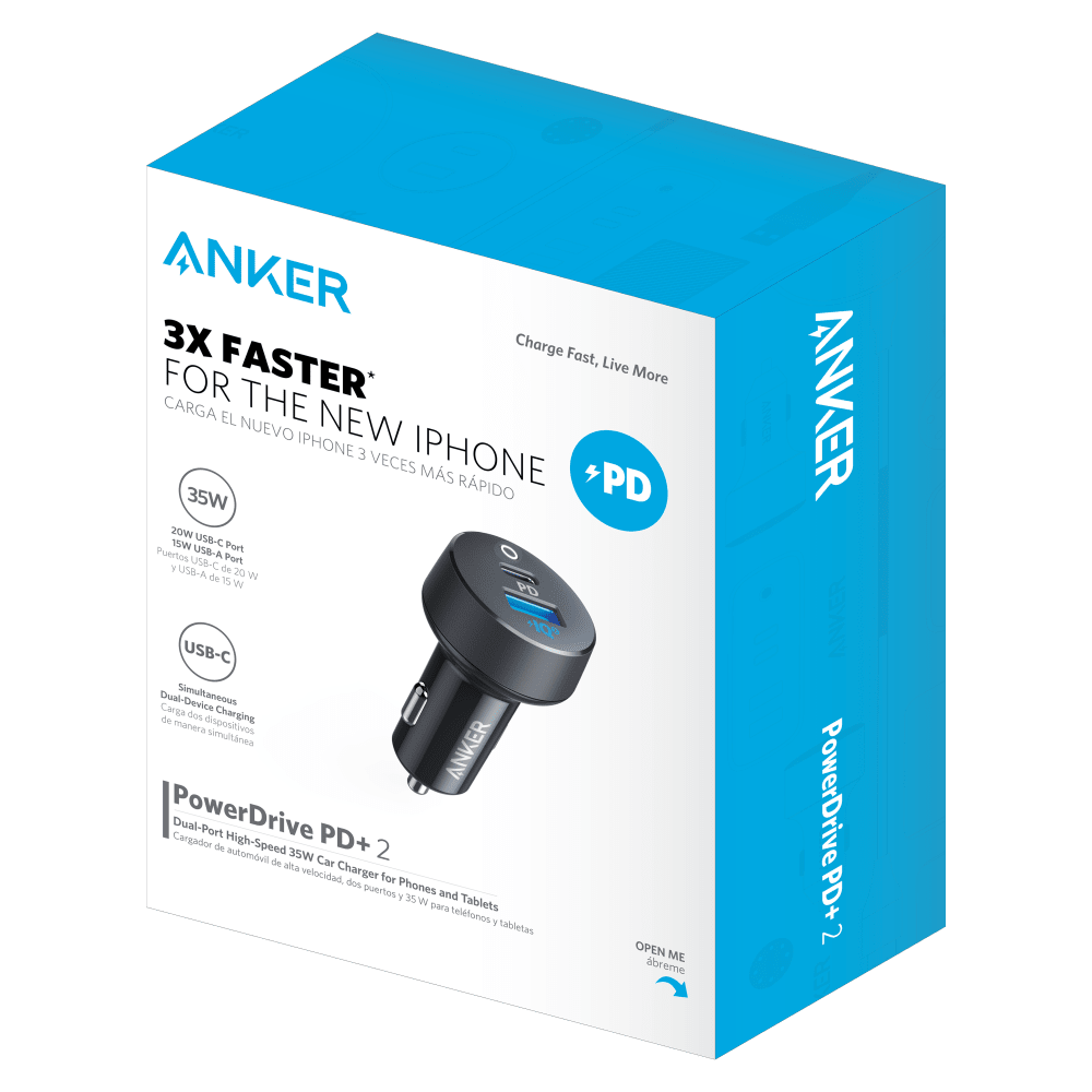 Anker PowerDrive PD 2 Port USB C Car Charger 35W by Anker