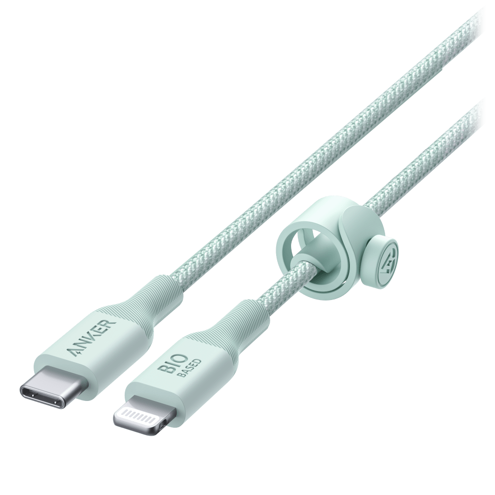 Anker Bio-Braided USB C to Apple Lightning Cable 10ft Green by Anker