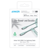 Anker Bio-Braided USB C to Apple Lightning Cable 10ft Green by Anker