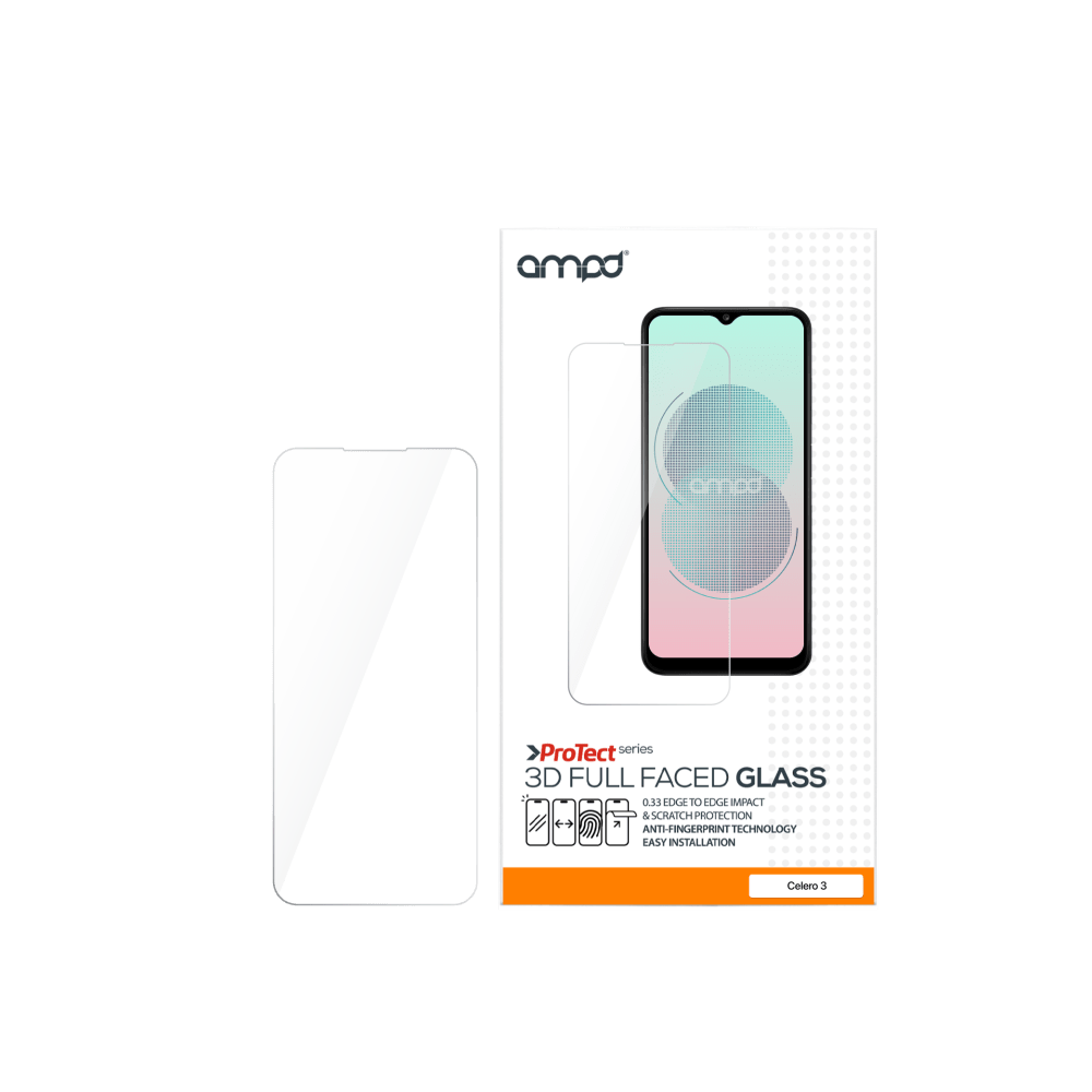 AMPD 0.33 Hardened Tempered Glass Screen Protector for Boost Celero 5G (Gen 3) by AMPD