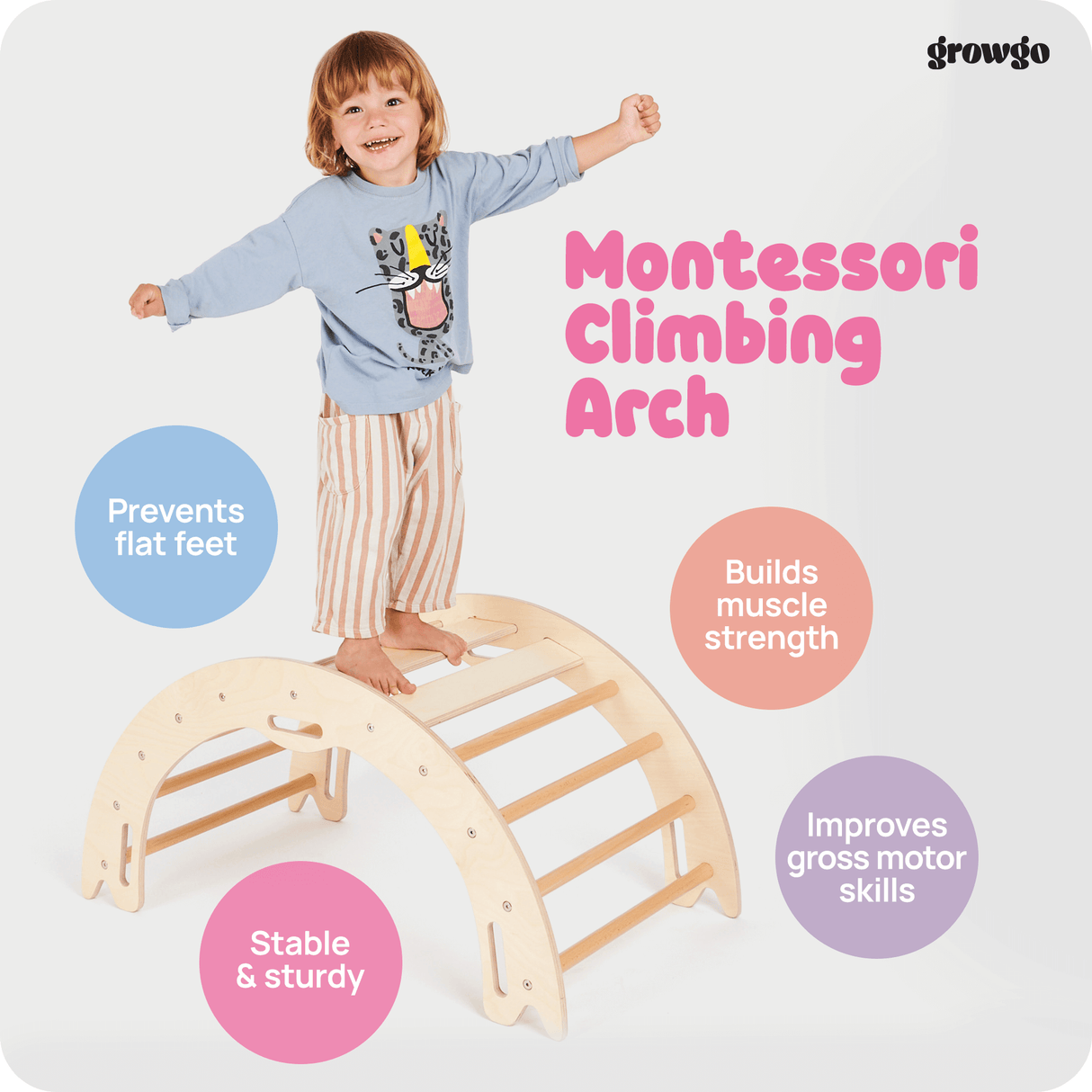 Montessori 2in1 Climbing Arch & Rocker