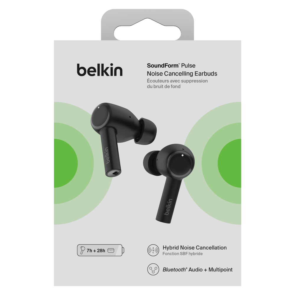 Belkin Belkin - Soundform Pulse Noise Canceling Earbuds - Black Black by Belkin