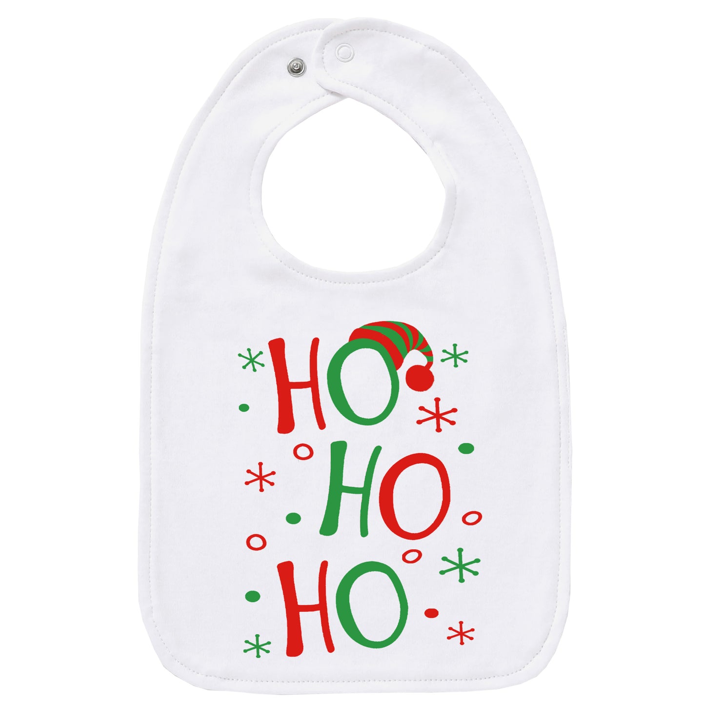 Baby Infant Christmas HO HO HO  Holiday Bib