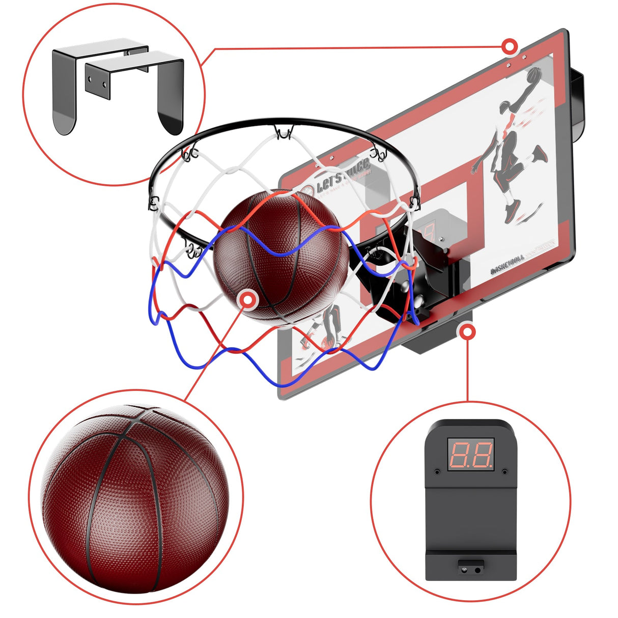 Contixo Kids Basketball Hoop with Electronic Score Board by Contixo