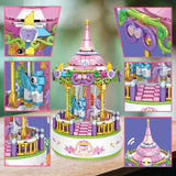 Contixo BK02 Carousel Building Block Set with Music Box - 488 PCS by Contixo