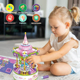 Contixo BK02 Carousel Building Block Set with Music Box - 488 PCS by Contixo