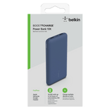 Belkin Boost Up Charge 3 Port Portable Power Bank 10,000 mAh with USB A to USB C Cable by Belkin