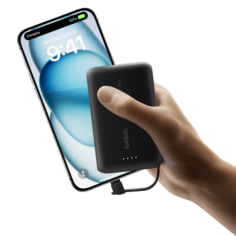 Belkin BoostCharge Power Bank with Integrated Cable 10,000 mAH by Belkin