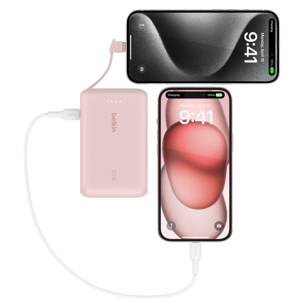 Belkin BoostCharge Power Bank with Integrated Cable 10,000 mAH by Belkin