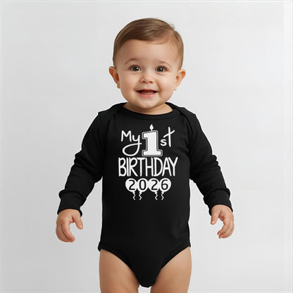 My 1st Birthday Onesies & Bodysuits With Year Long-Sleeve
