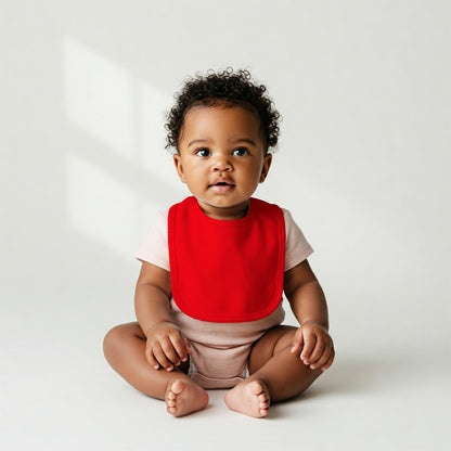 Aidens Corner Organic Cotton Baby Bibs | Red