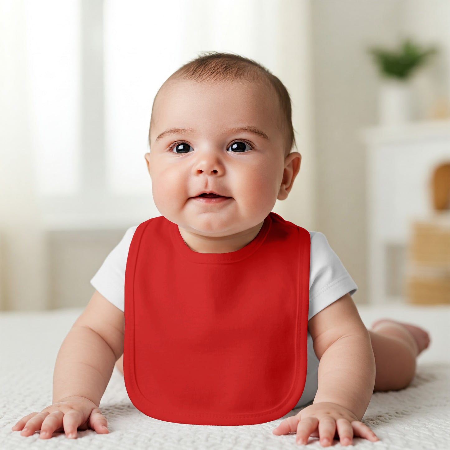 Aidens Corner Organic Cotton Baby Bibs | Red