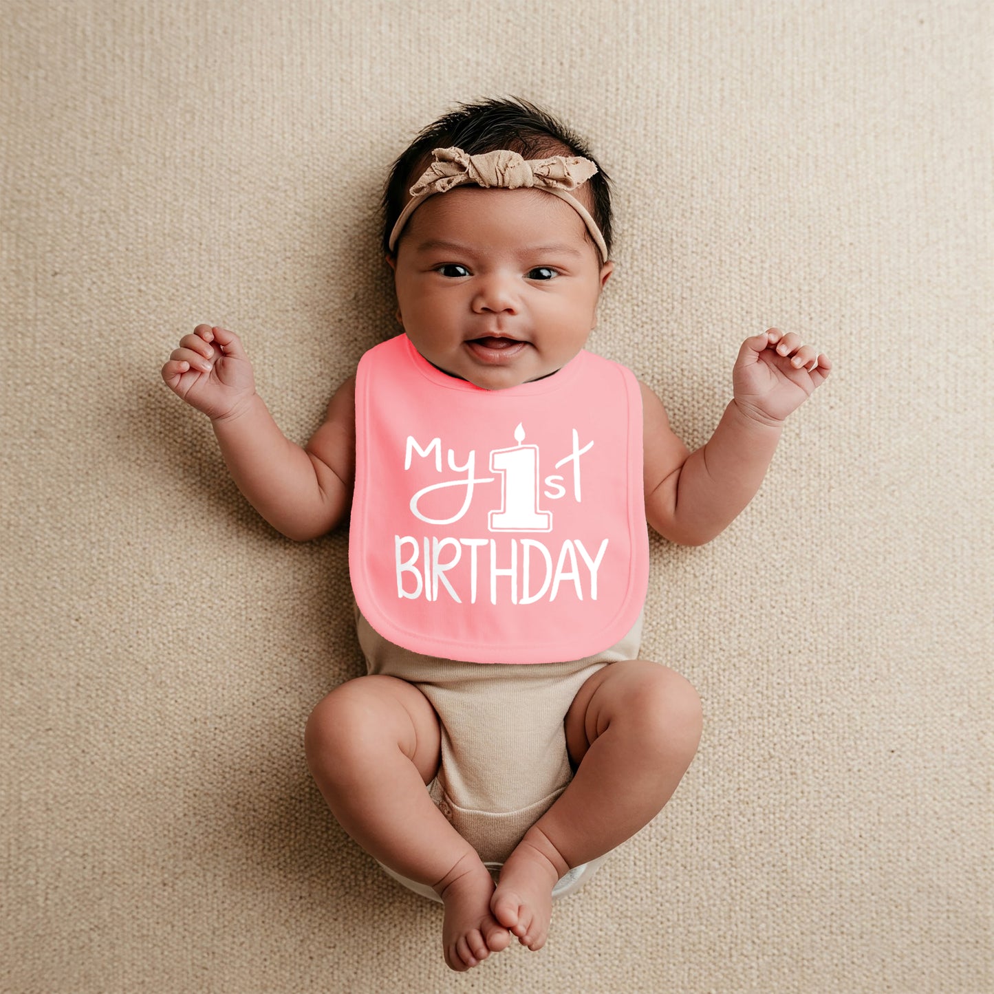 My First Birthday Smash Cake Bib