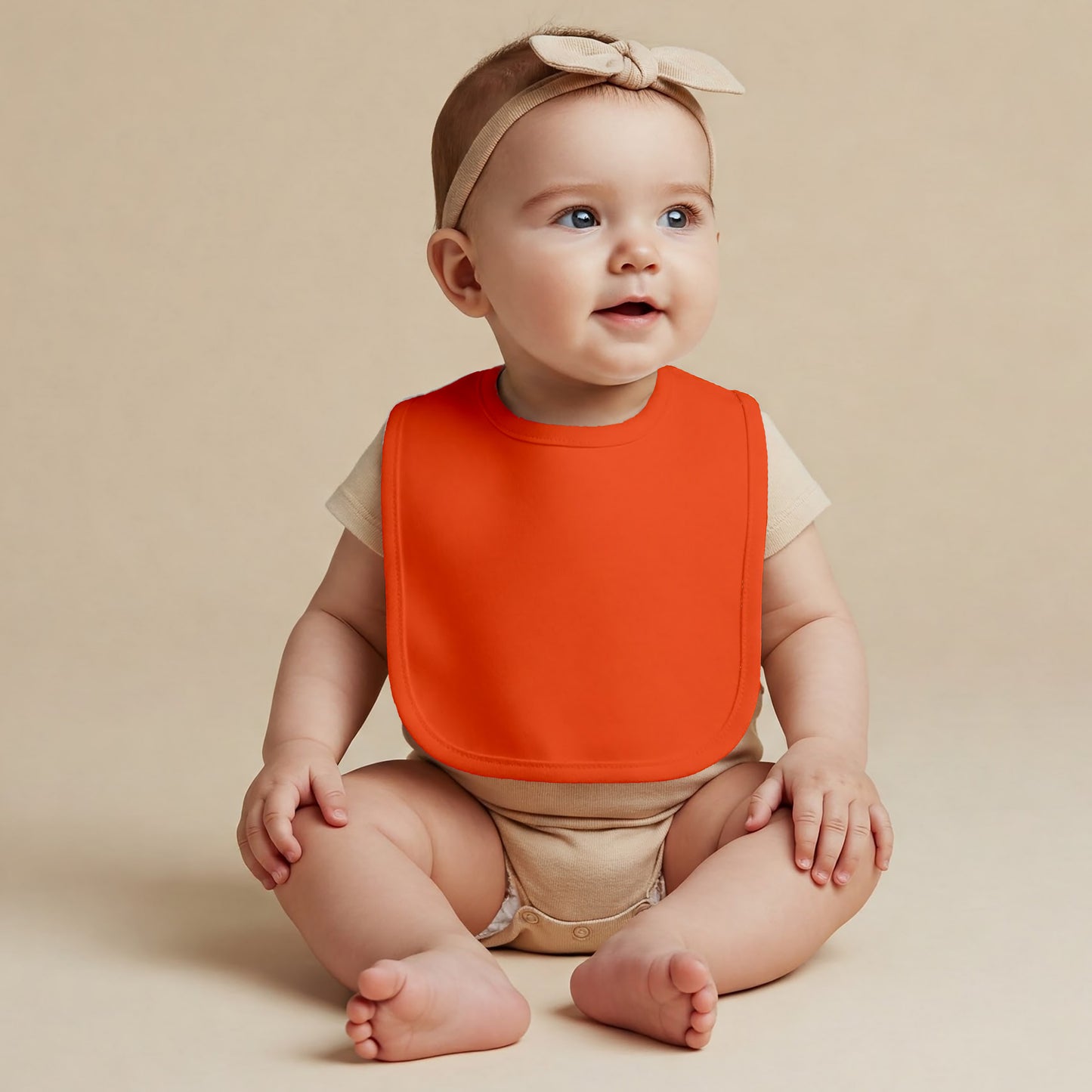 Aidens Corner Organic Cotton Baby Bibs | Orange