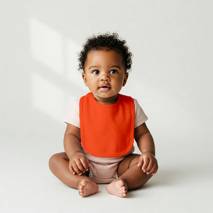 Aidens Corner Organic Cotton Baby Bibs | Orange