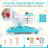 6 in 1 Foldable Baby Walker with Adjustable Height-Green