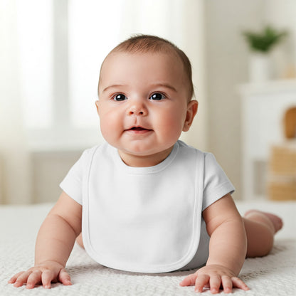 Aidens Corner Organic Cotton Baby Bibs | White