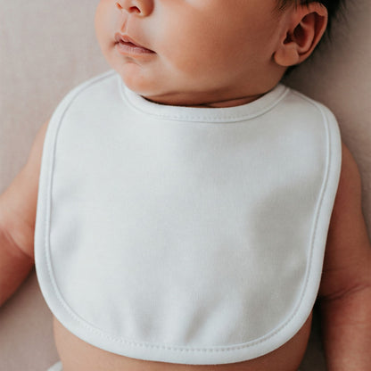 Aidens Corner Organic Cotton Baby Bibs | White