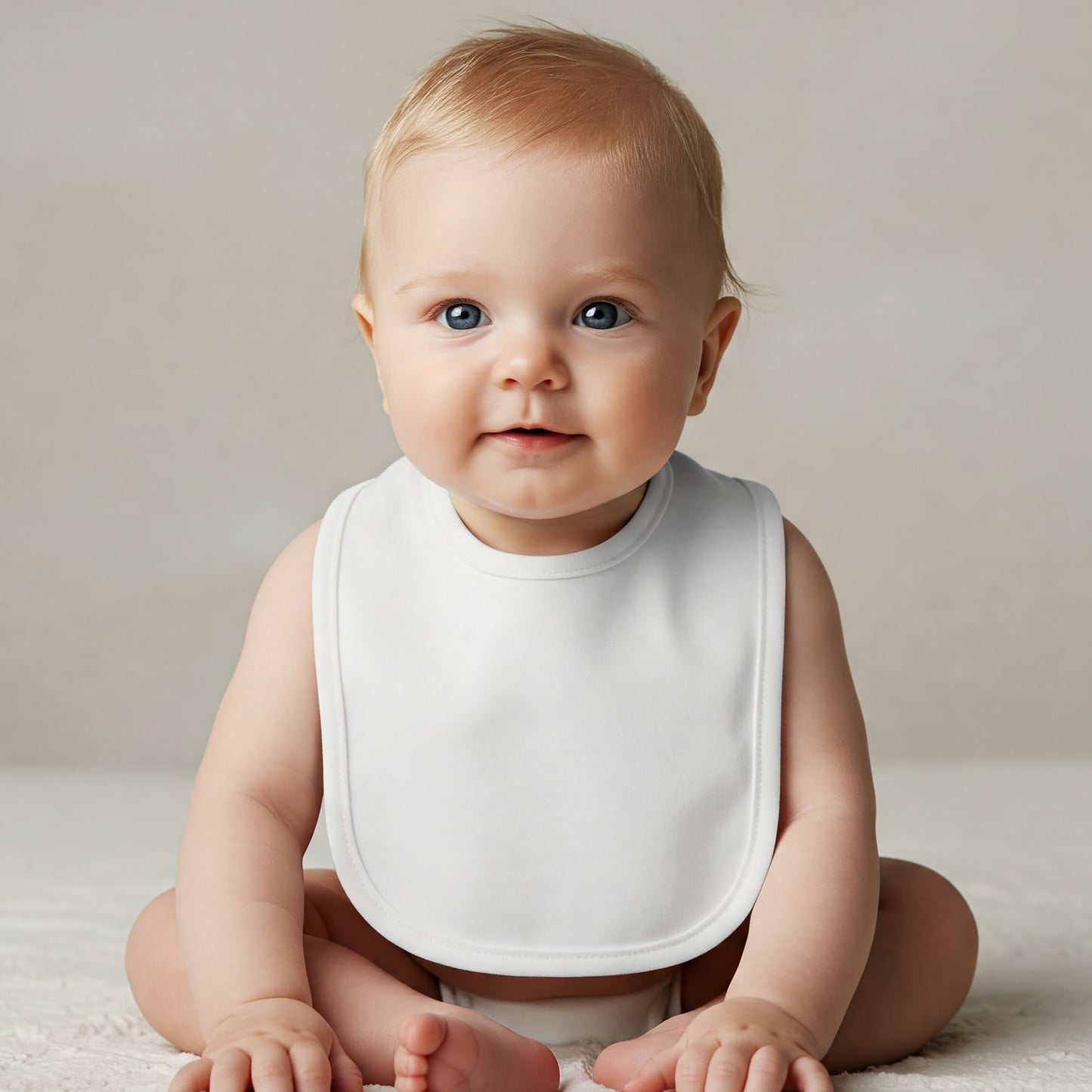 Aidens Corner Organic Cotton Baby Bibs | White