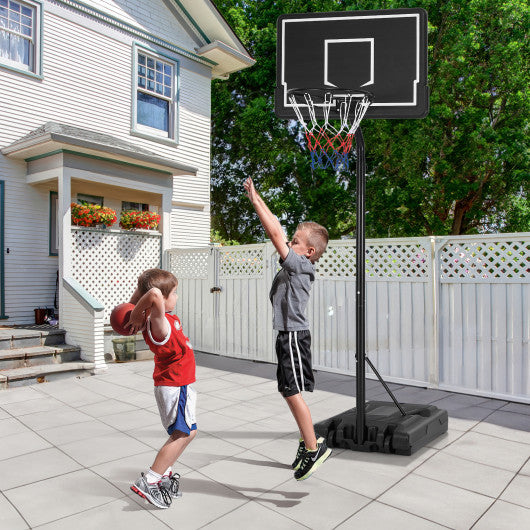 Basketball Hoop 5.6-6.5 FT Height Adjustable for Kids with Shatterproof Backboard