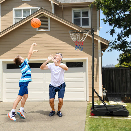 5.8-6.8 FT Basketball Hoop Height Adjustable Basketball System with Wheels and Fillable Base