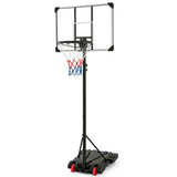 5.8-6.8 FT Basketball Hoop Height Adjustable Basketball System with Wheels and Fillable Base