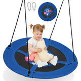 40 Inches Saucer Tree Swing with Adjustable Hanging Ropes and 900D Oxford Fabric-Rocket