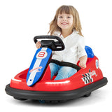 6V kids Ride-on Bumper Car with 360° Spinning and Dual Motors-Red