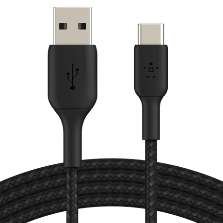 Belkin Boost Up Charge USB A to USB C Braided Cable 3ft Black by Belkin