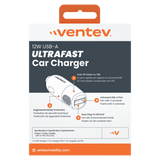 Ventev 12W USB-A Car Charger Gray by Ventev