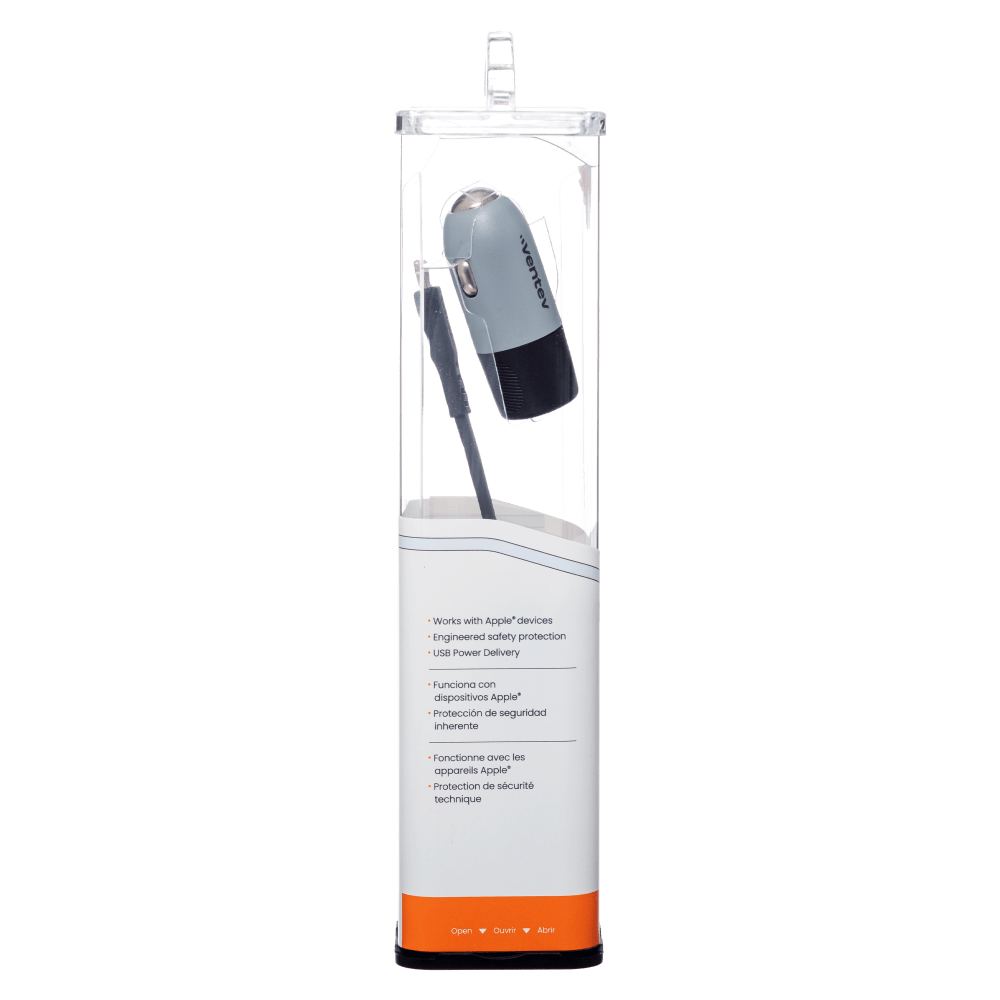 Ventev 20W USB C PD Car Charger and C to Apple Lightning Cable by Ventev