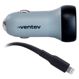 Ventev 30W USB C PPS Car Charger and USB C to Apple Lightning Cable Gray by Ventev