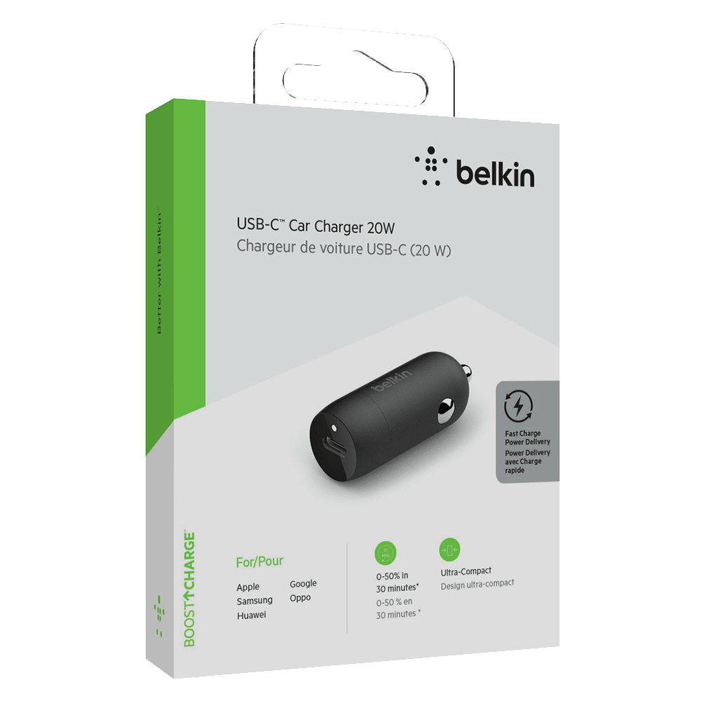 Belkin Boost Charge USB C Car Charger 20W by Belkin