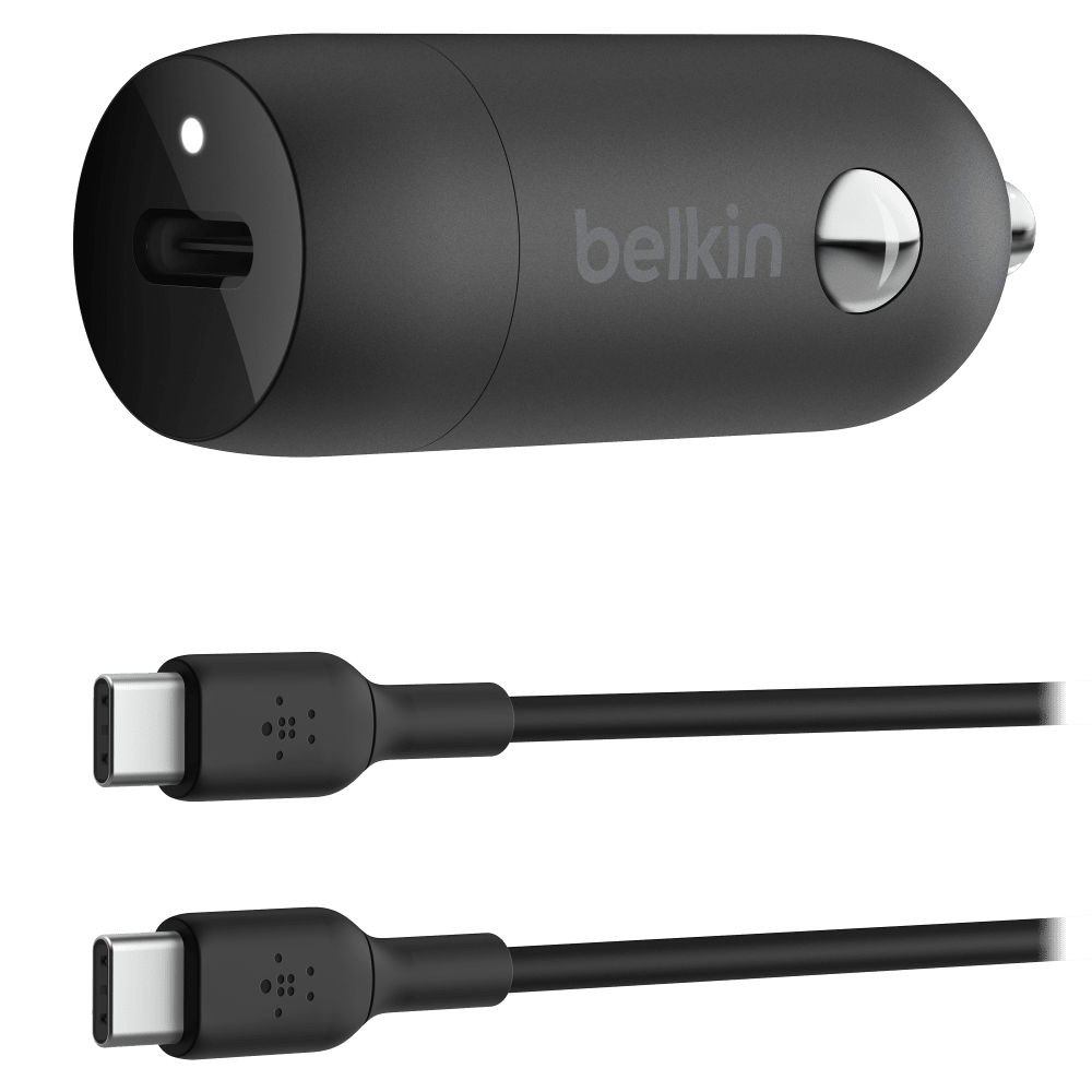 Belkin 30W PD Car Charger with PPS and USB C to USB C Cable 1m by Belkin