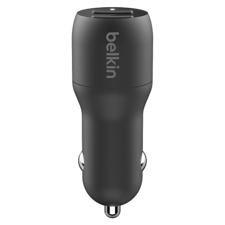 Belkin Boost Up Charge Dual Port USB A Car Charger 24W with Apple Lightning Cable 3ft by Belkin