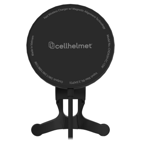 Cellhelmet Car Vent Mount with Fast Wireless Charging Pad 15W by Cellhelmet