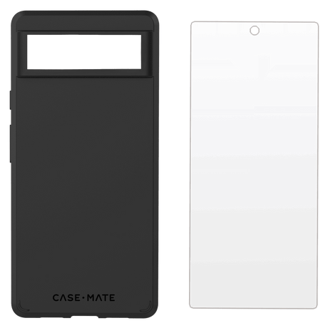 Case-Mate Protection Pack Tough Case and Glass Screen Protector for Google Pixel 6a Black by Case-Mate