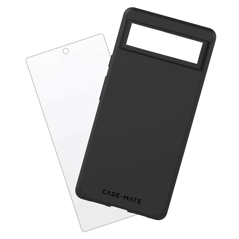 Case-Mate Protection Pack Tough Case and Glass Screen Protector for Google Pixel 6a Black by Case-Mate