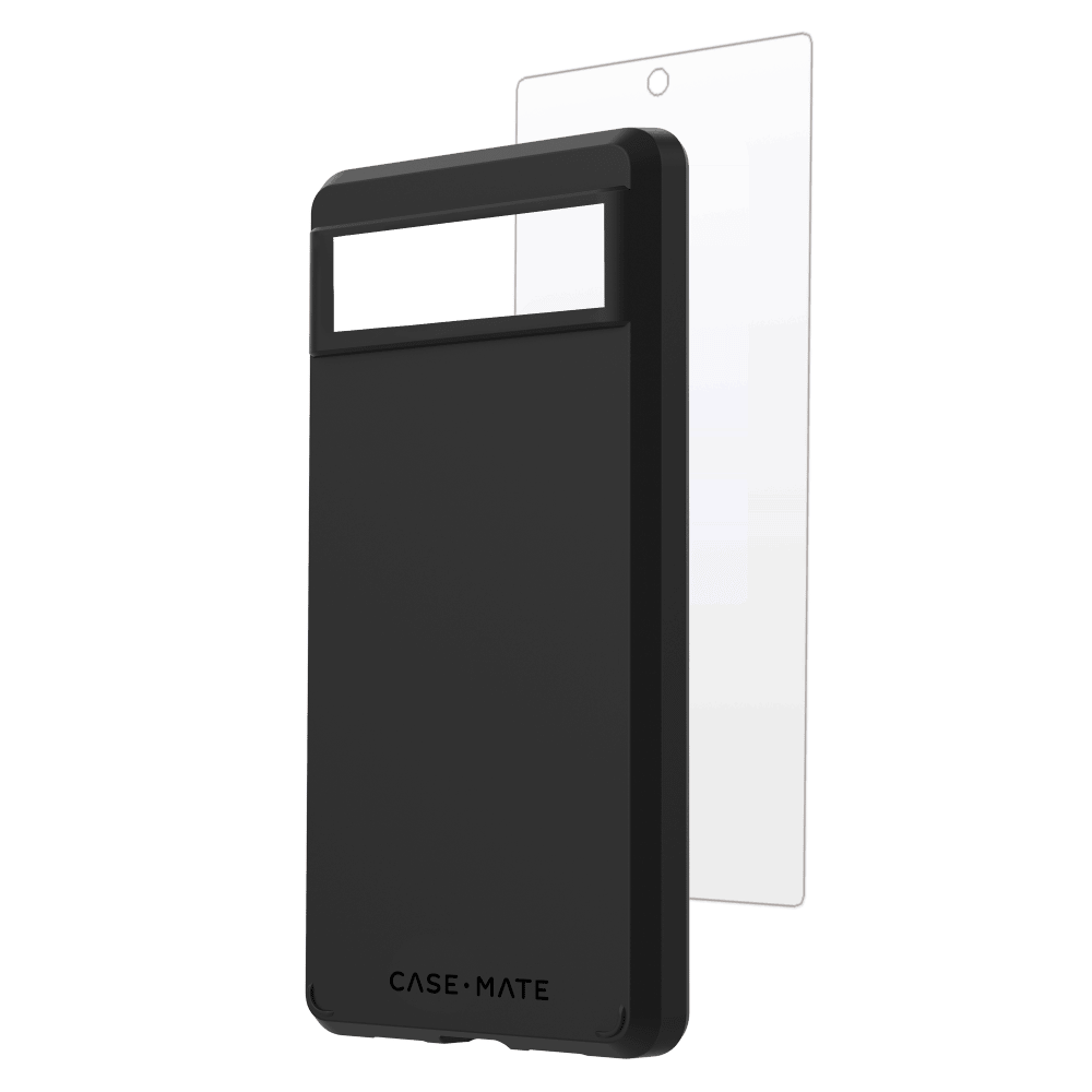 Case-Mate Protection Pack Tough Case and Glass Screen Protector for Google Pixel 6a Black by Case-Mate