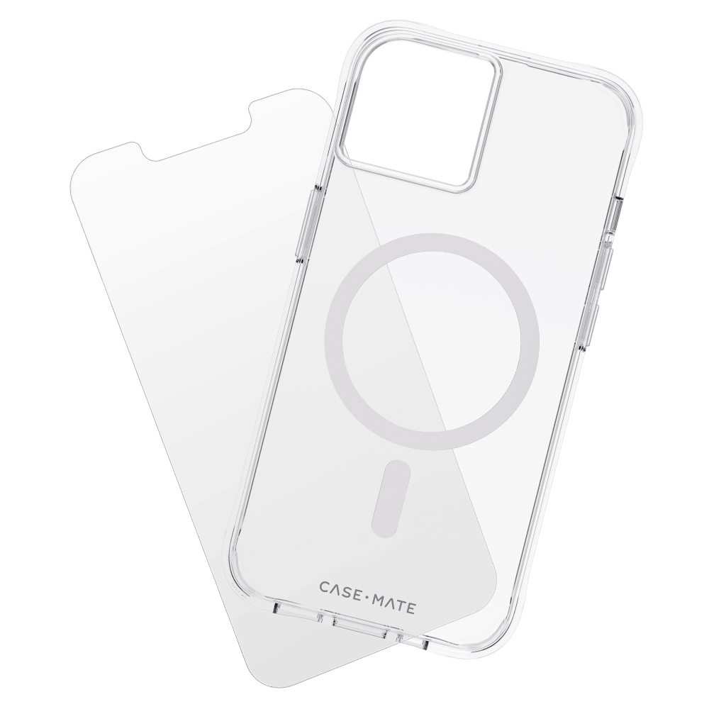 Case-Mate Protection Pack MagSafe Case and Glass Screen Protector for Apple iPhone 14 / 13 by Case-Mate