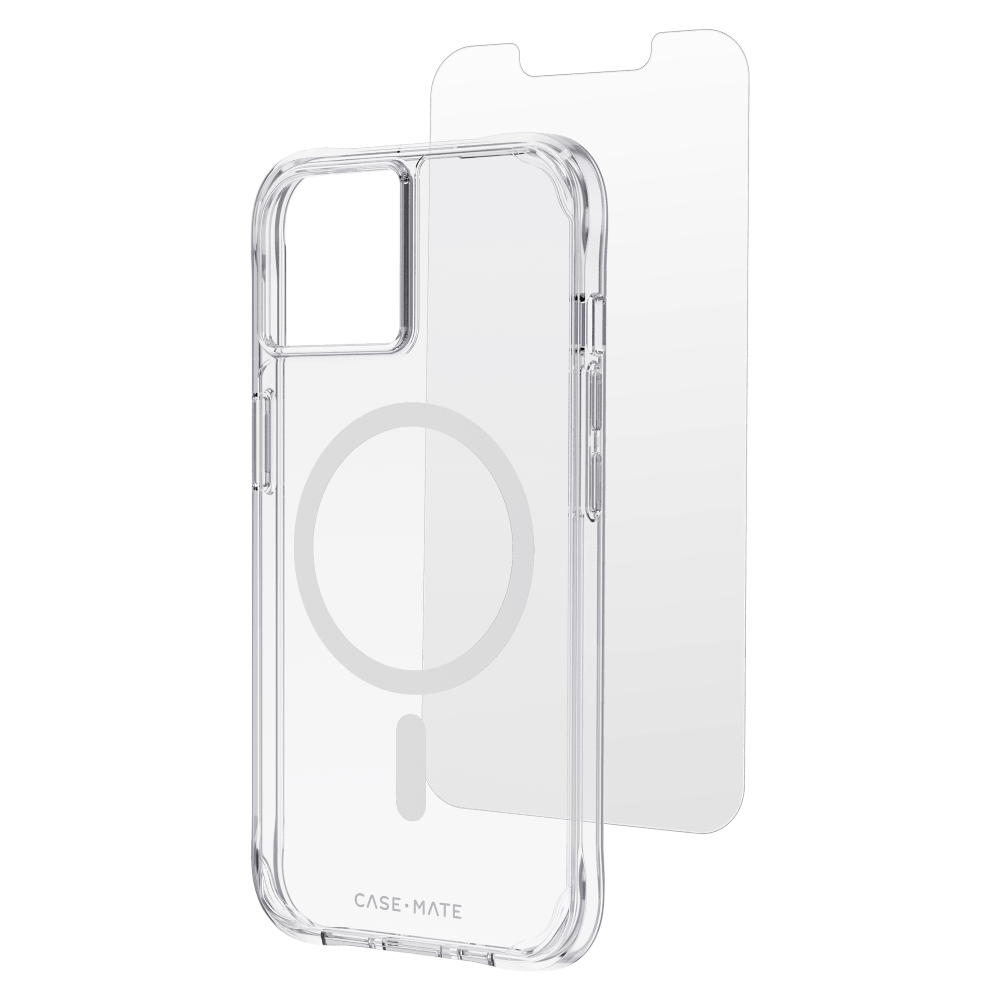 Case-Mate Protection Pack MagSafe Case and Glass Screen Protector for Apple iPhone 14 / 13 by Case-Mate