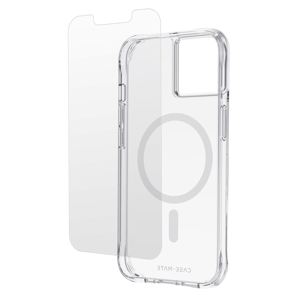 Case-Mate Protection Pack MagSafe Case and Glass Screen Protector for Apple iPhone 14 / 13 by Case-Mate