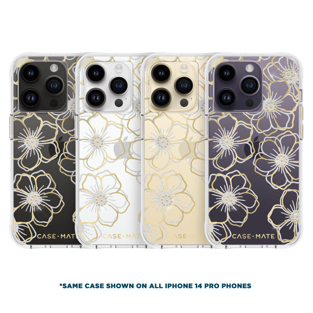 Case-Mate Floral Gems Case for Apple iPhone 14 Pro by Case-Mate