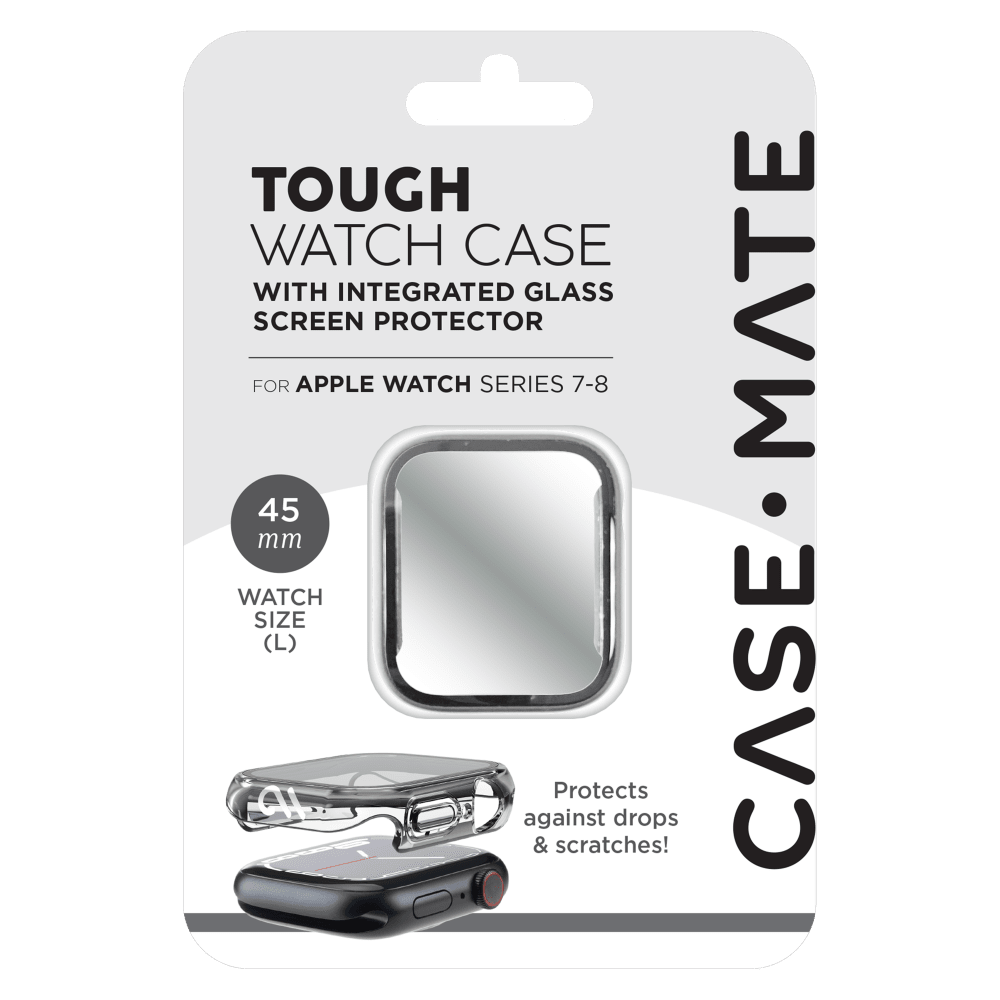 Case-Mate Tough Case with Integrated Glass Screen Protector for Apple Watch 45mm by Case-Mate