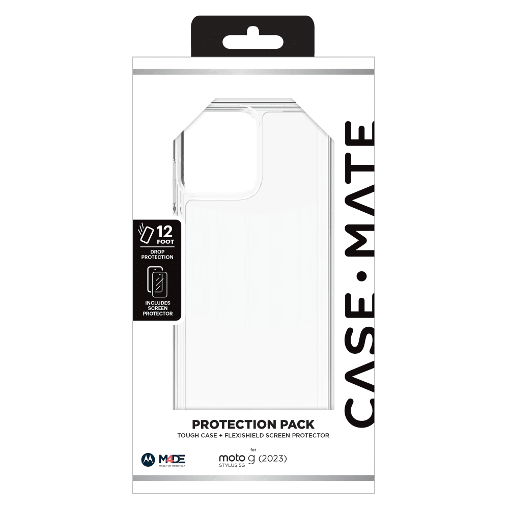 Case-Mate Protection Pack Tough Case and Glass Screen Protector for Motorola Moto G Stylus 5G (2023) by Case-Mate