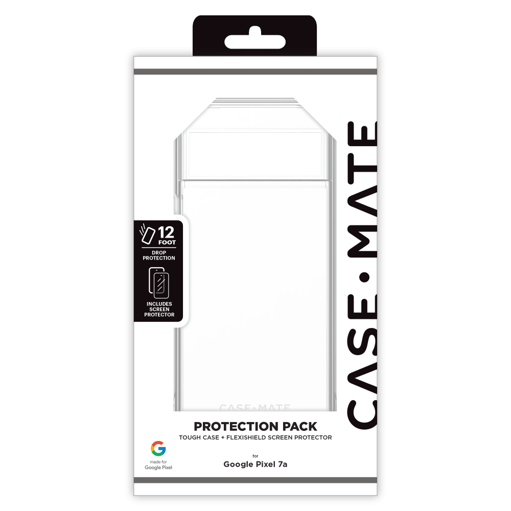 Case-Mate Protection Pack Tough Case and Glass Screen Protector for Google Pixel 7a by Case-Mate