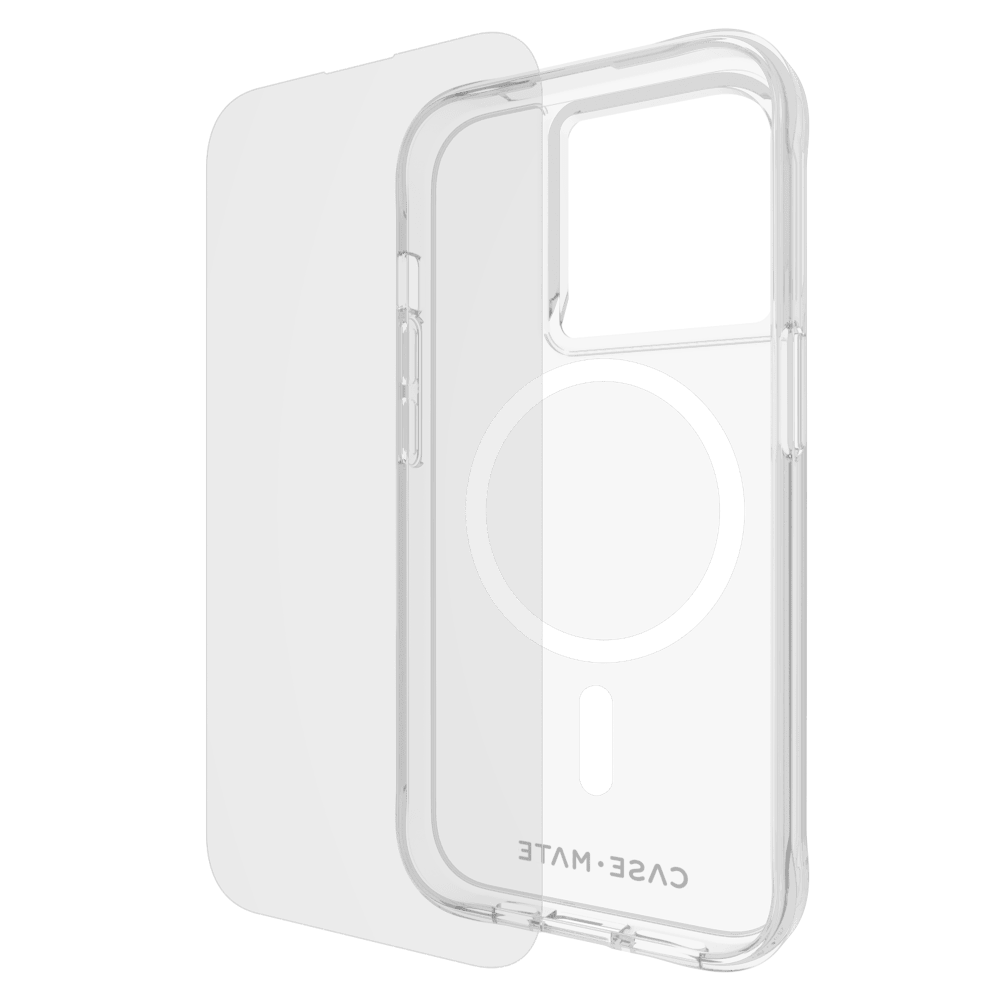 Case-Mate Protection Pack Tough Case and Glass Screen Protector for Apple iPhone 15 Pro by Case-Mate