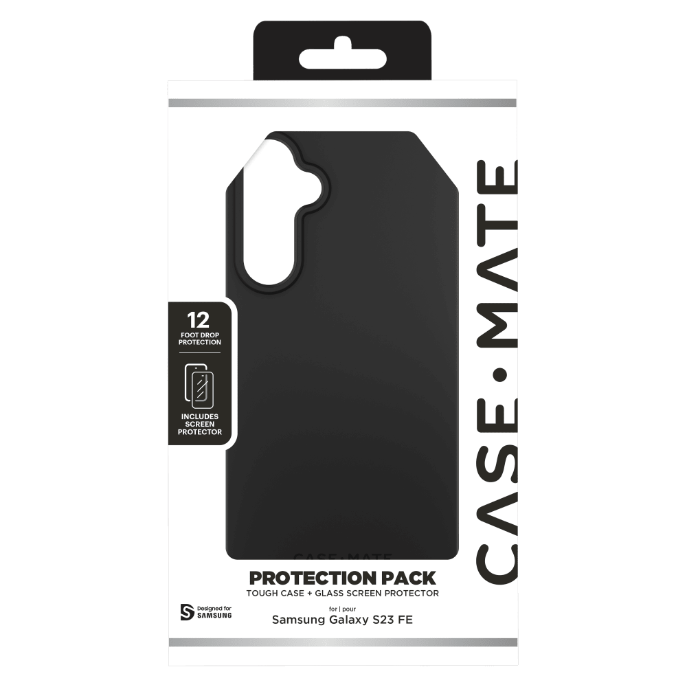 Case-Mate Protection Pack Tough Case and Glass Screen Protector for Samsung Galaxy S23 FE by Case-Mate